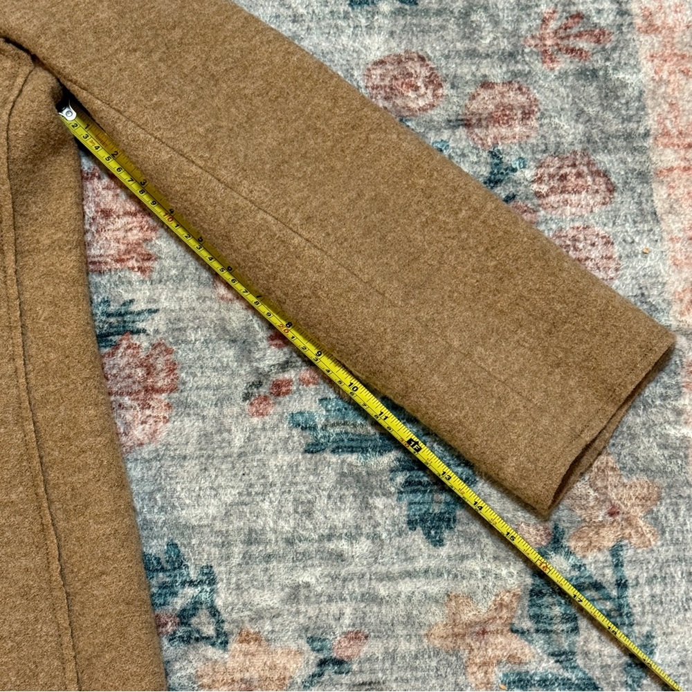 J. Crew Daphne Camel Double-Breasted Boiled Wool Top Coat - Picture 8 of 12